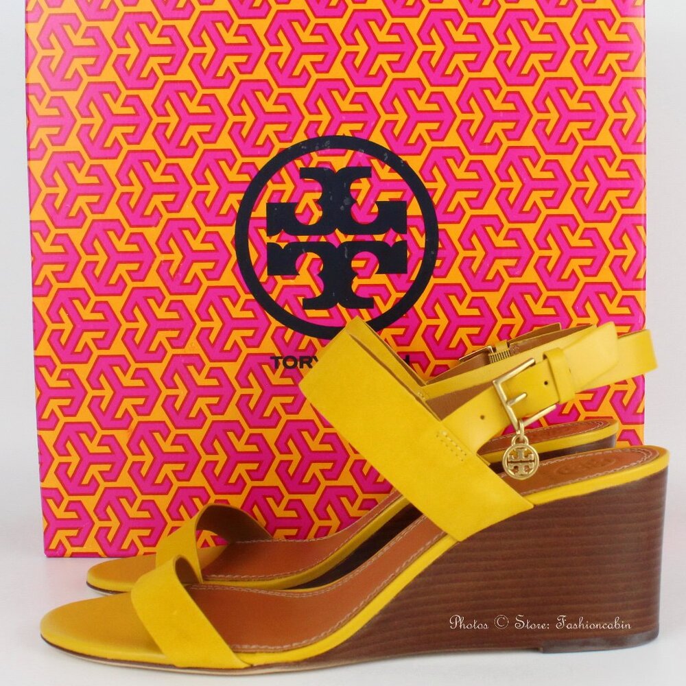NEW Tory Burch Mini Benton Cushioned Insole Wedged Buckle Sandals US 8.5